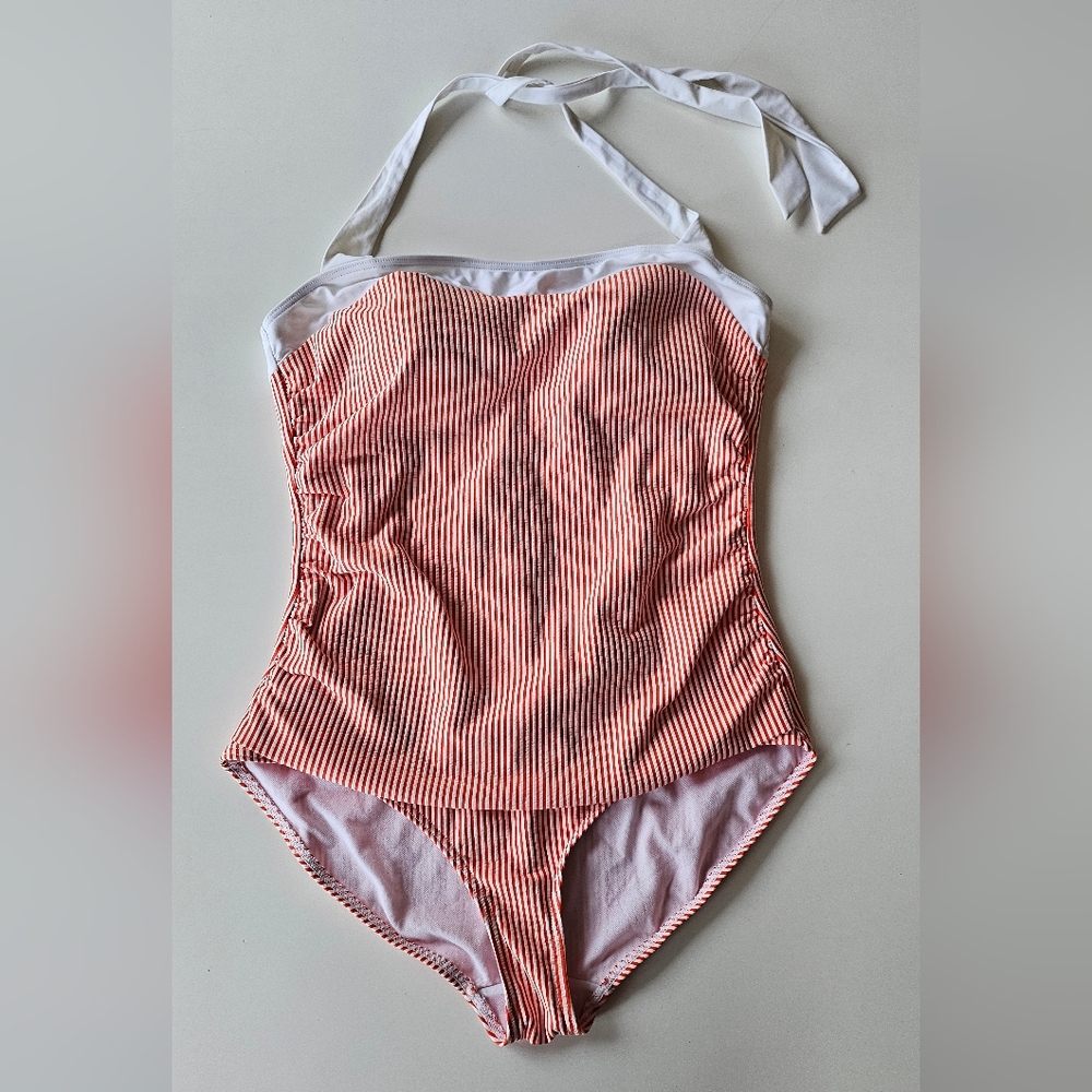 Red Striped Vintage Style Bathingsuit